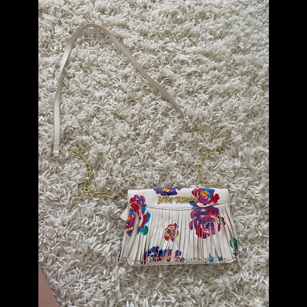 Betsy Johnson Floral Purse  -Clip Bag  -Used
